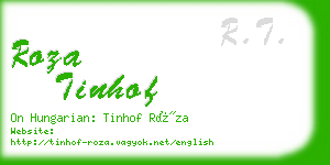 roza tinhof business card